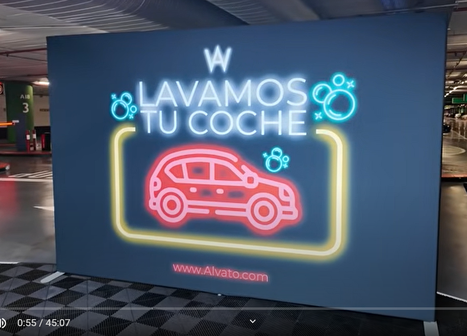 Vallas Alvato publicitario lavamos tu coche