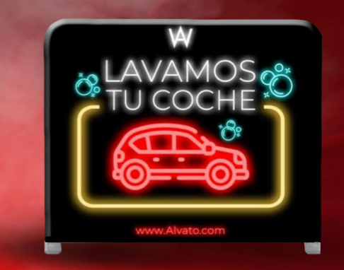 Vallas Alvato publicitario lavamos tu coche