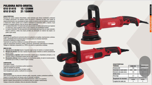 PULIDORA ROTO-ORBITAL 21 150 mm